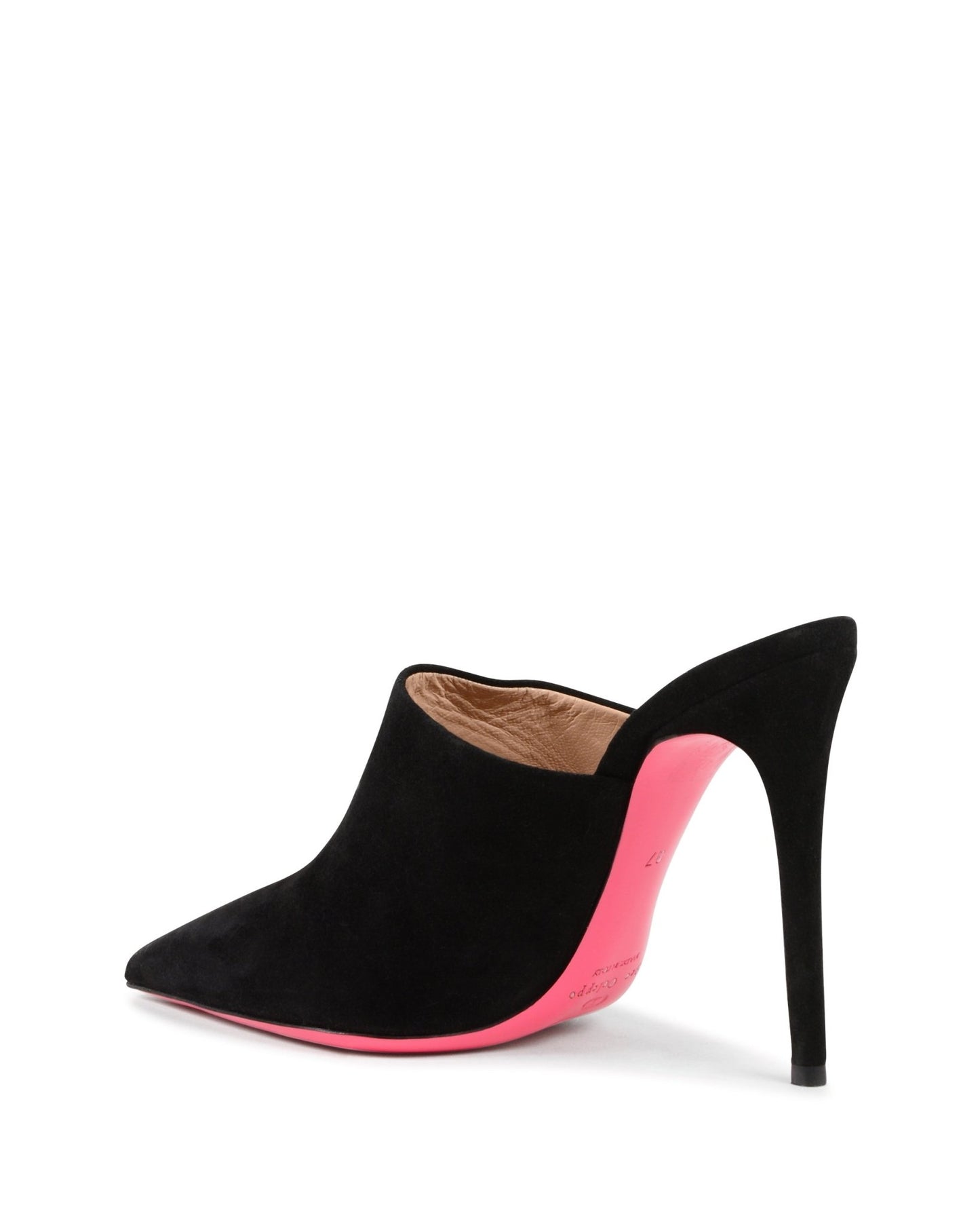 Dee Meet Me In The Middle Black Suede Mule - Italian Designer Heels 10.5cm Work - to - Play - Style Queenz