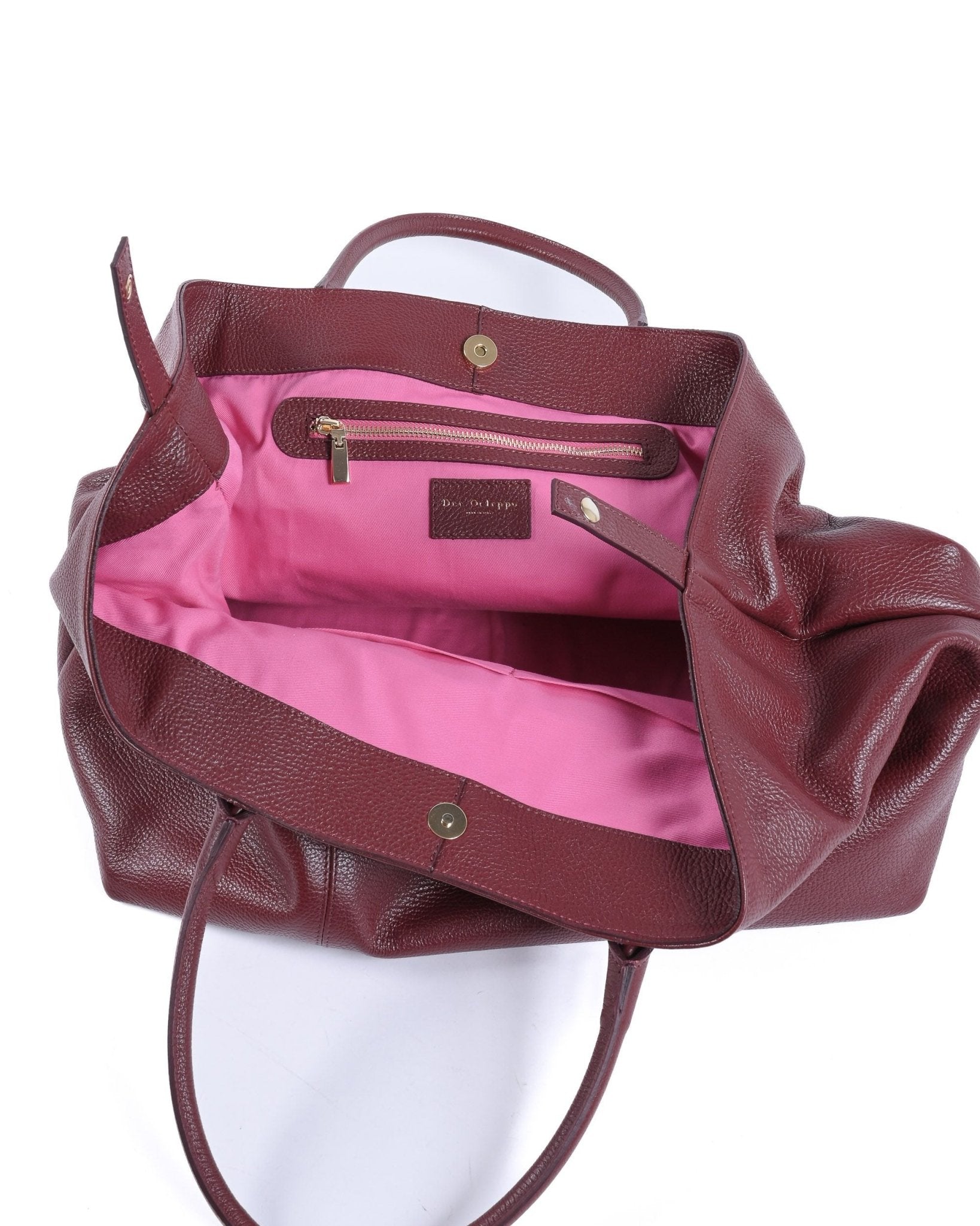 Dee Ocleppo Cornwall Bordeaux Leather Handbag - Italian Luxury Designer Bag - Style Queenz