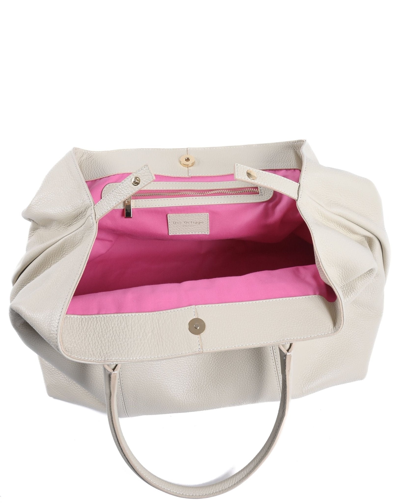 Dee Ocleppo Cornwall Cream Leather Handbag - Italian Designer Luxury Bag - Style Queenz