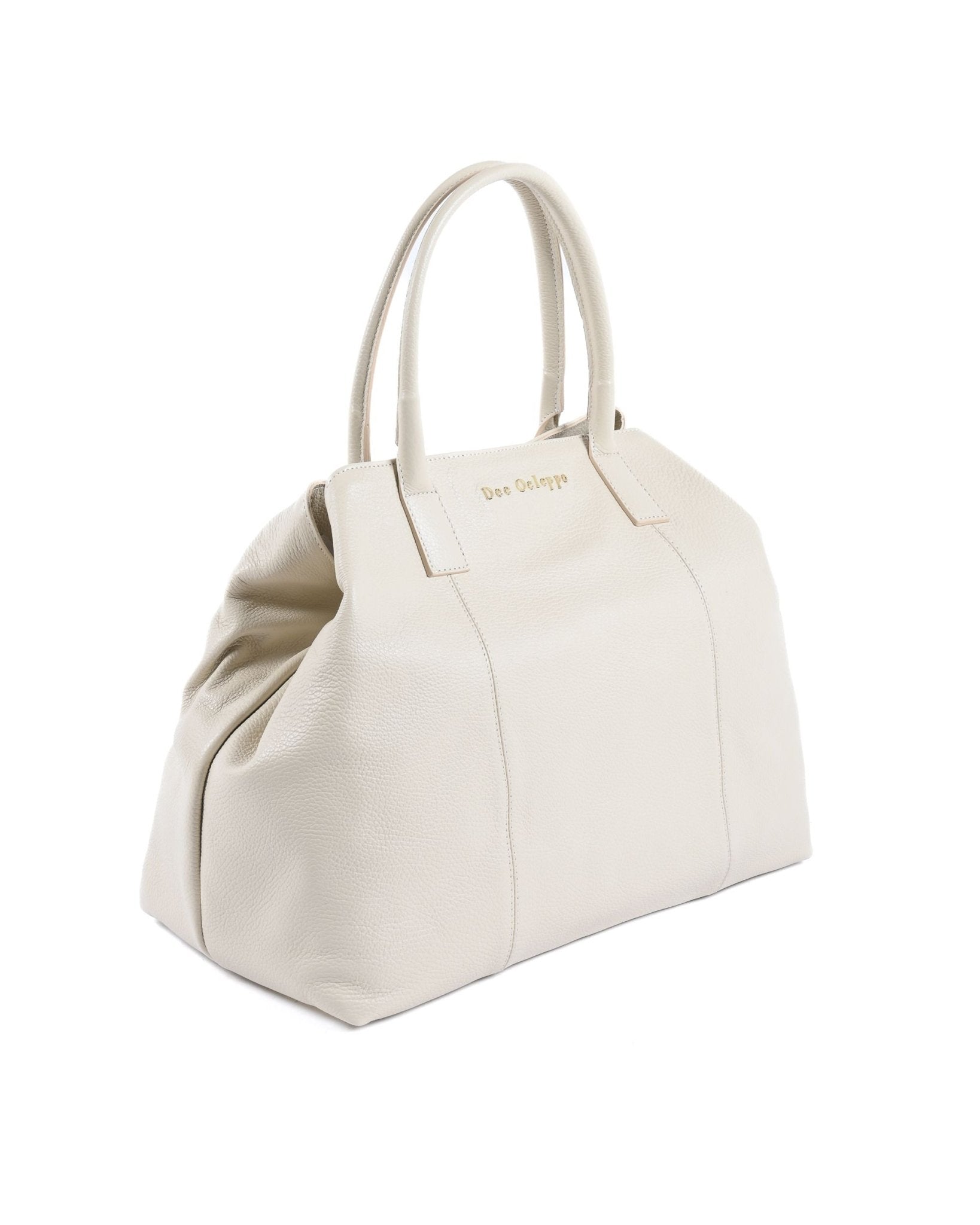 Dee Ocleppo Cornwall Cream Leather Handbag - Italian Designer Luxury Bag - Style Queenz