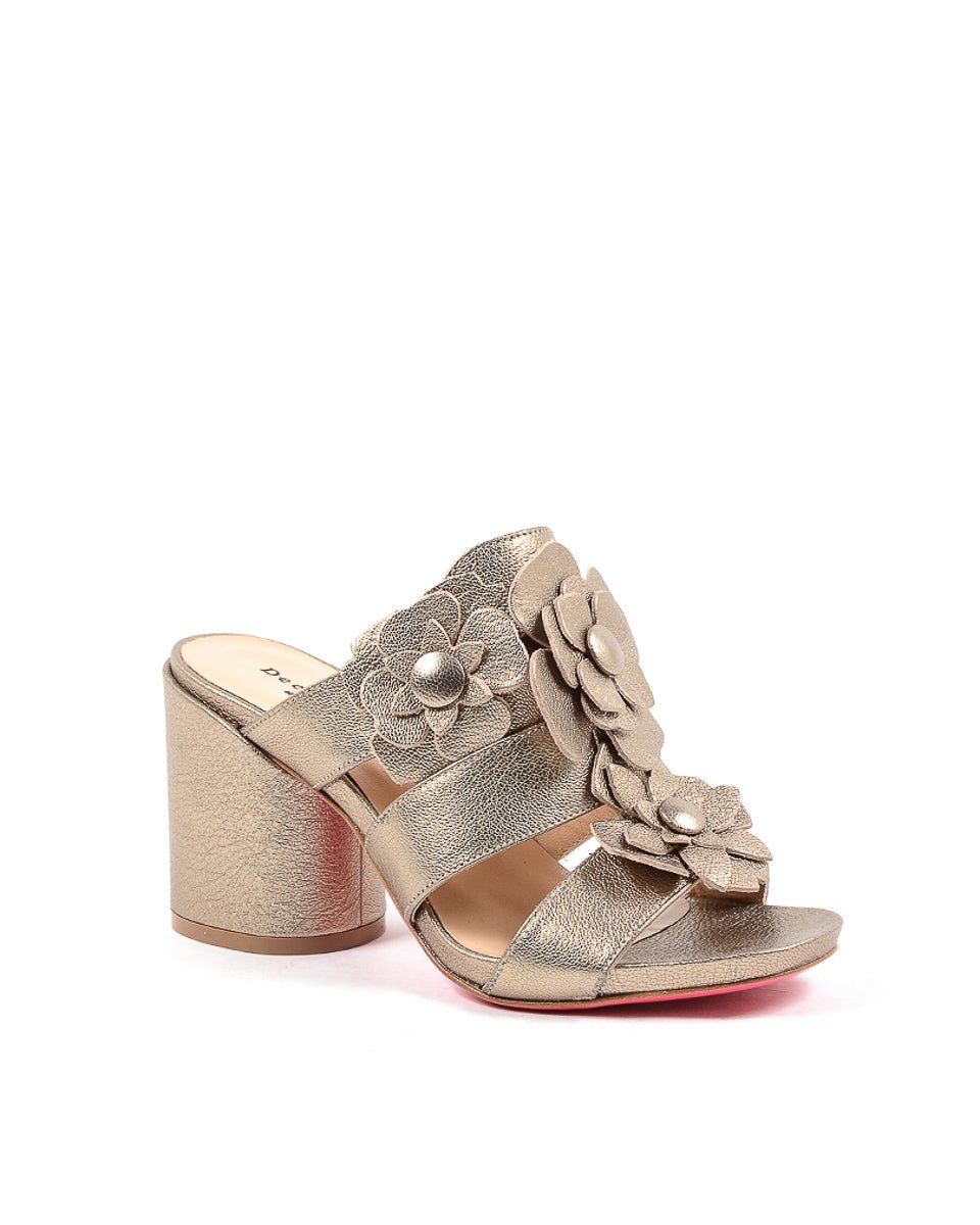 Dee Ocleppo Gold Leather Sandals - Italian Designer Heels 8cm B3066DO - Style Queenz