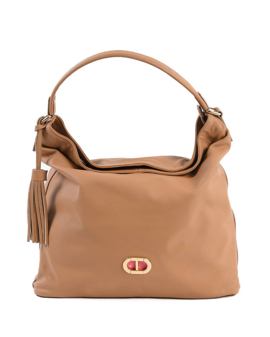Dee Ocleppo Miami Mandorla Brown Leather Handbag - Luxury Italian Designer Bag - Style Queenz
