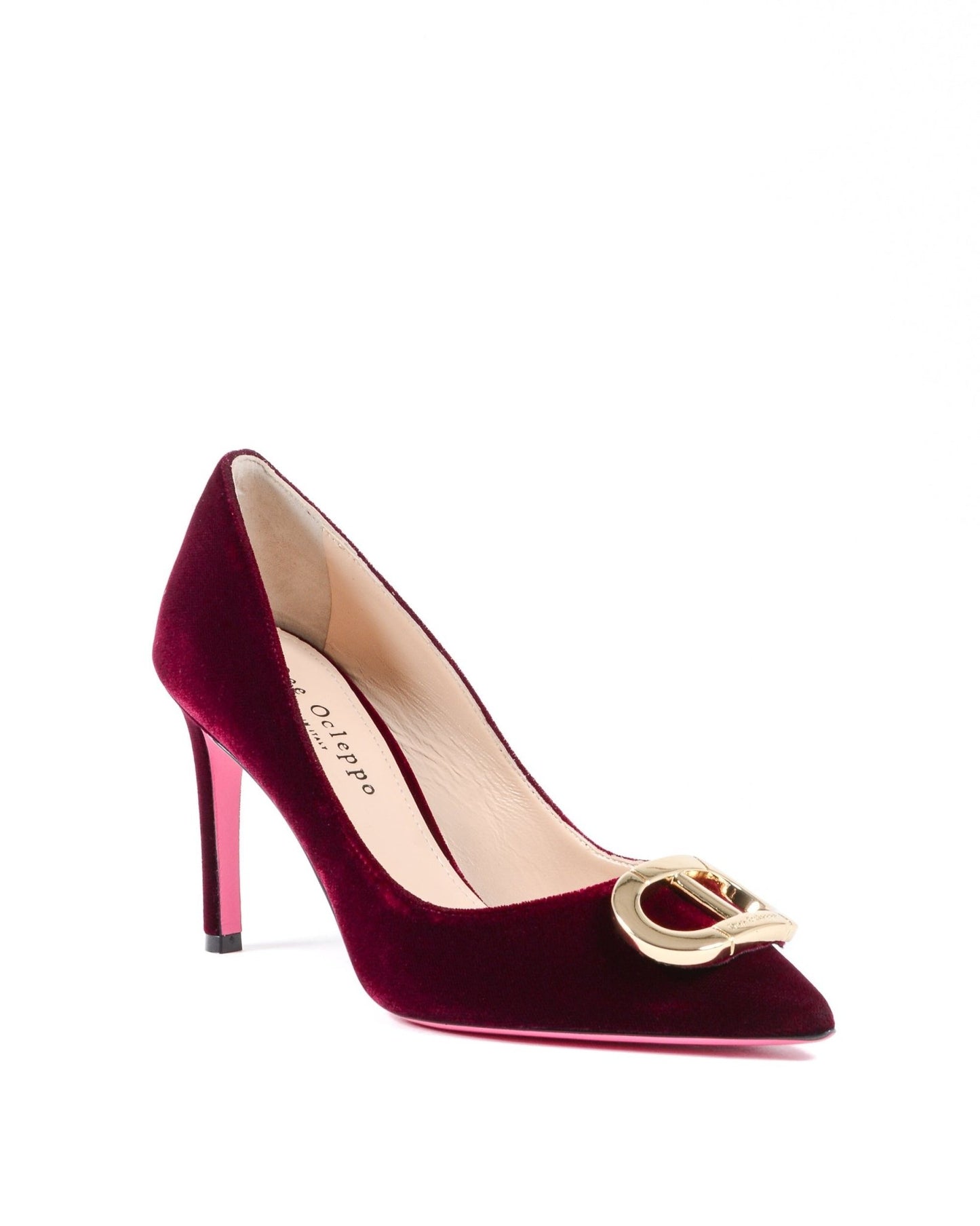 Dee Ocleppo Office Party Velvet Pump Ruby - Italian Designer Heels | Style Queenz - Style Queenz