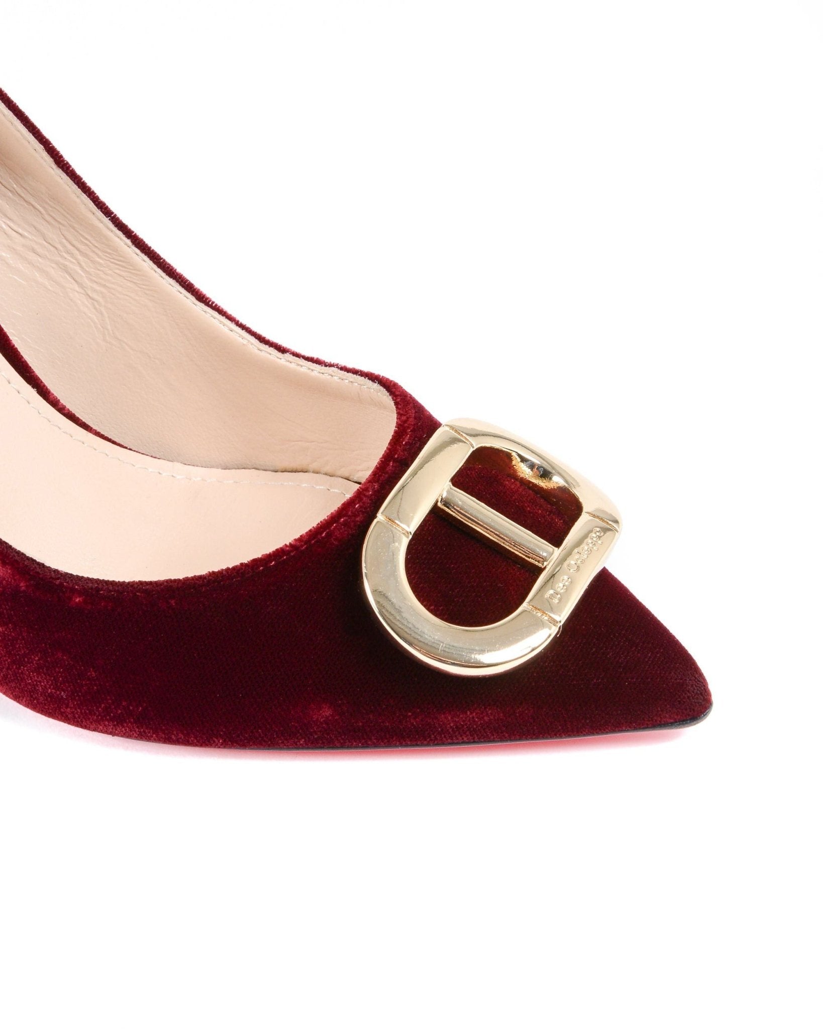 Dee Ocleppo Office Party Velvet Pump Ruby - Italian Designer Heels | Style Queenz - Style Queenz