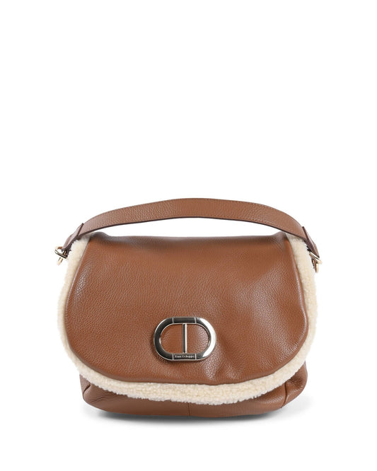 Dee Ocleppo Ontario Tan Nappa Leather Shoulder Bag - Italian Designer Handbag - Style Queenz