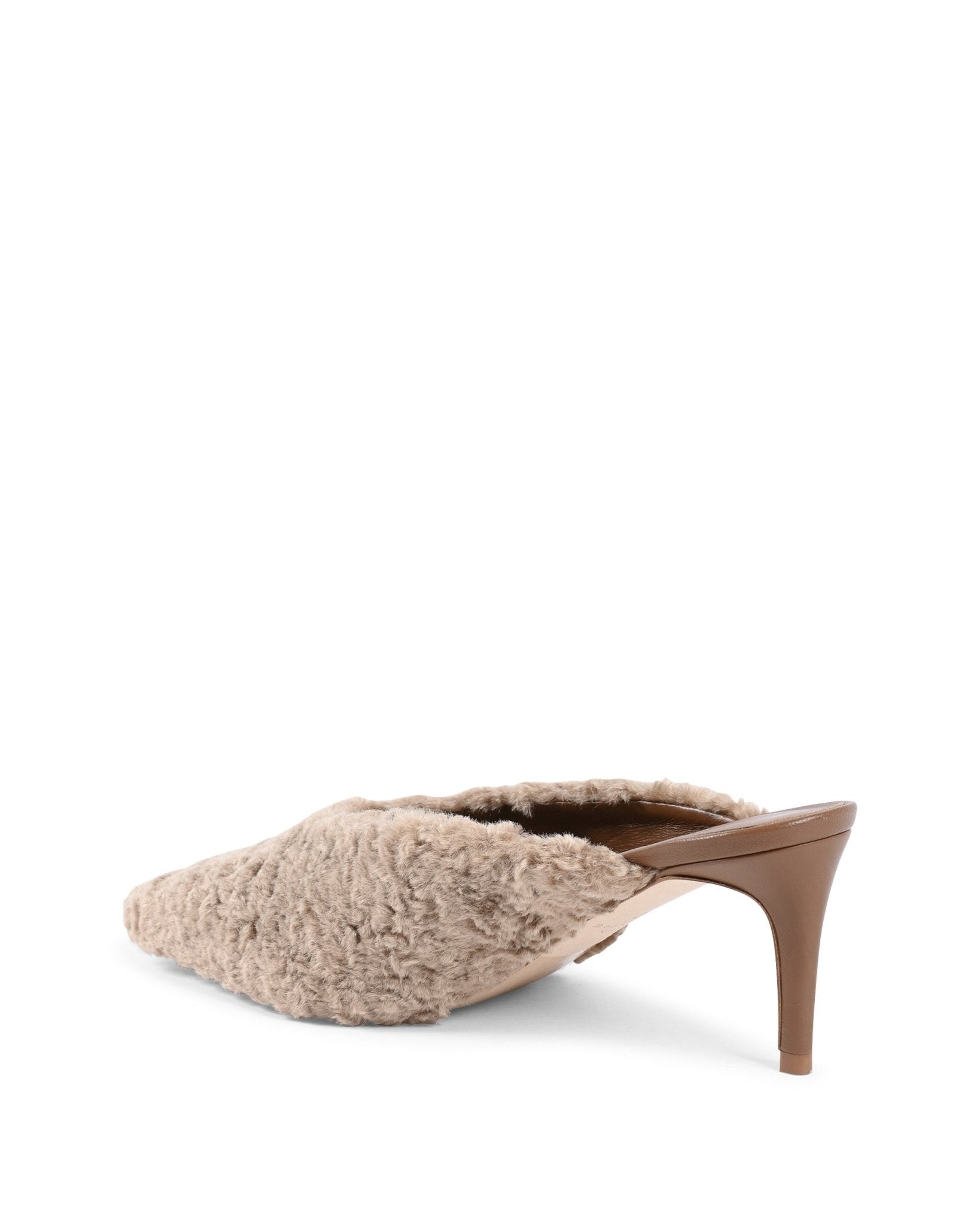 Dee Ocleppo Teddy Mule Camel Eco Fur - Italian Designer Heels | Style Queenz - Style Queenz