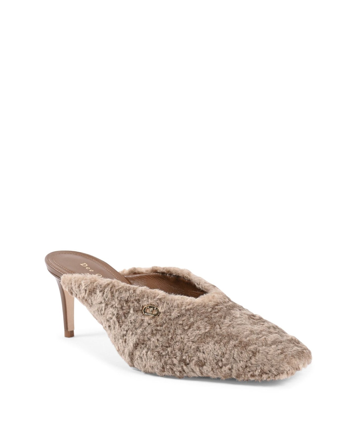 Dee Ocleppo Teddy Mule Camel Eco Fur - Italian Designer Heels | Style Queenz - Style Queenz