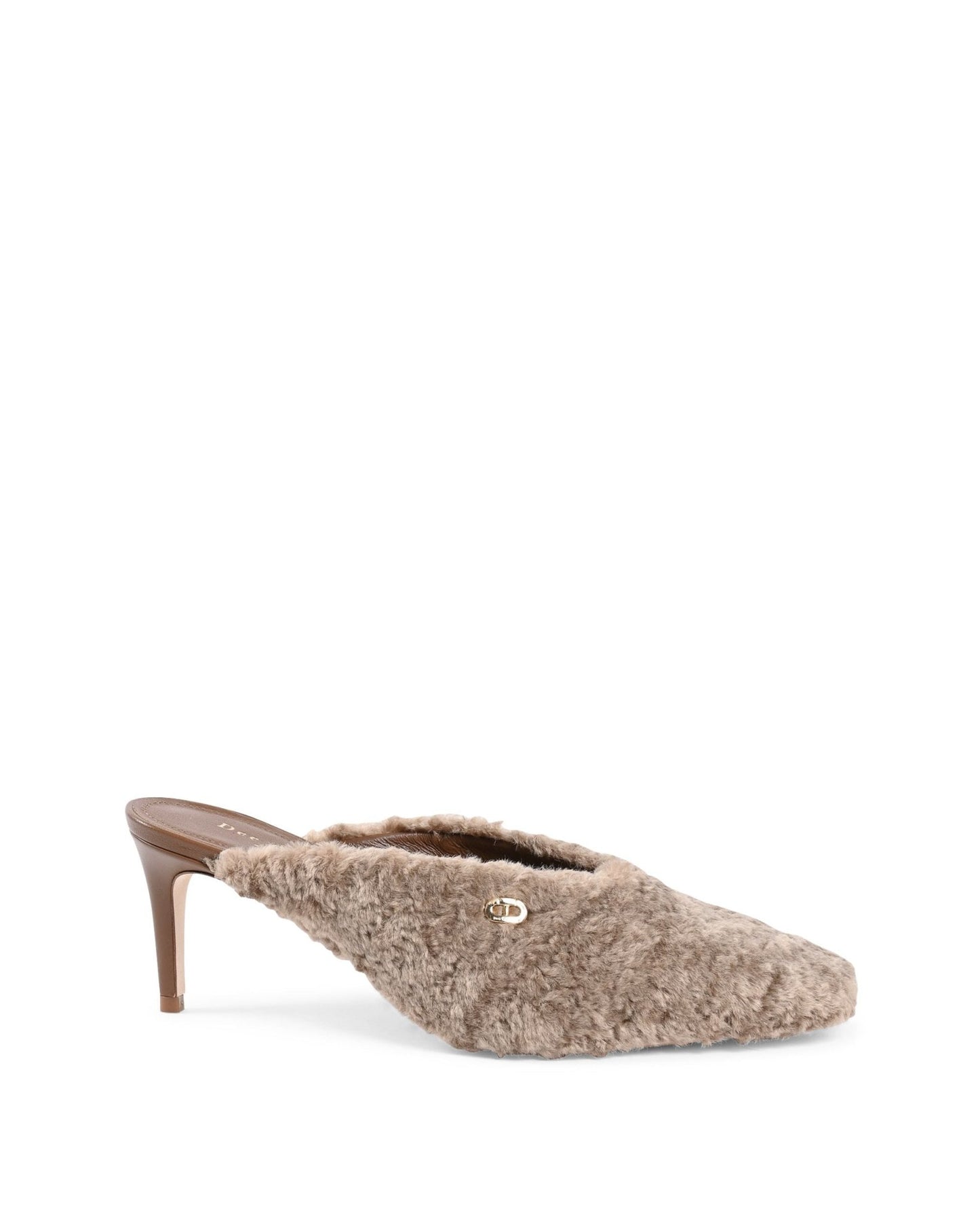 Dee Ocleppo Teddy Mule Camel Eco Fur - Italian Designer Heels | Style Queenz - Style Queenz