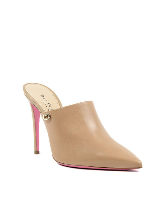 Dee Ocleppo Women's Mule Sandal - Camel Italian Leather with 10.5cm Heel - Style Queenz