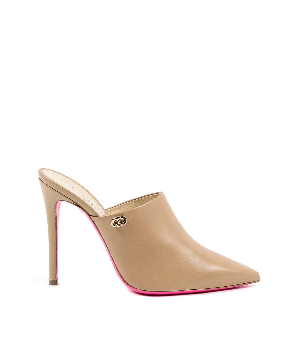 Dee Ocleppo Women's Mule Sandal - Camel Italian Leather with 10.5cm Heel - Style Queenz