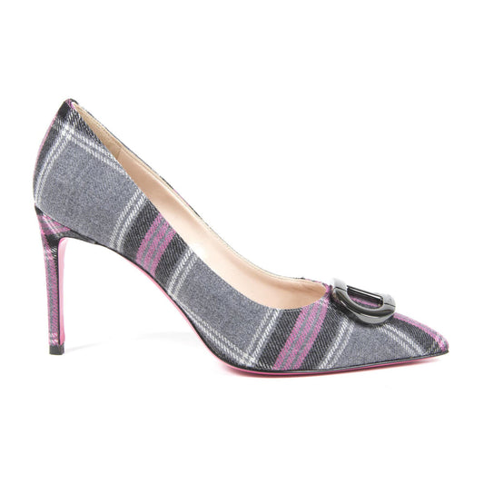 Dee Office Party Kilt Pump - Italian Designer Heels 8cm with Pink Sole - Style Queenz