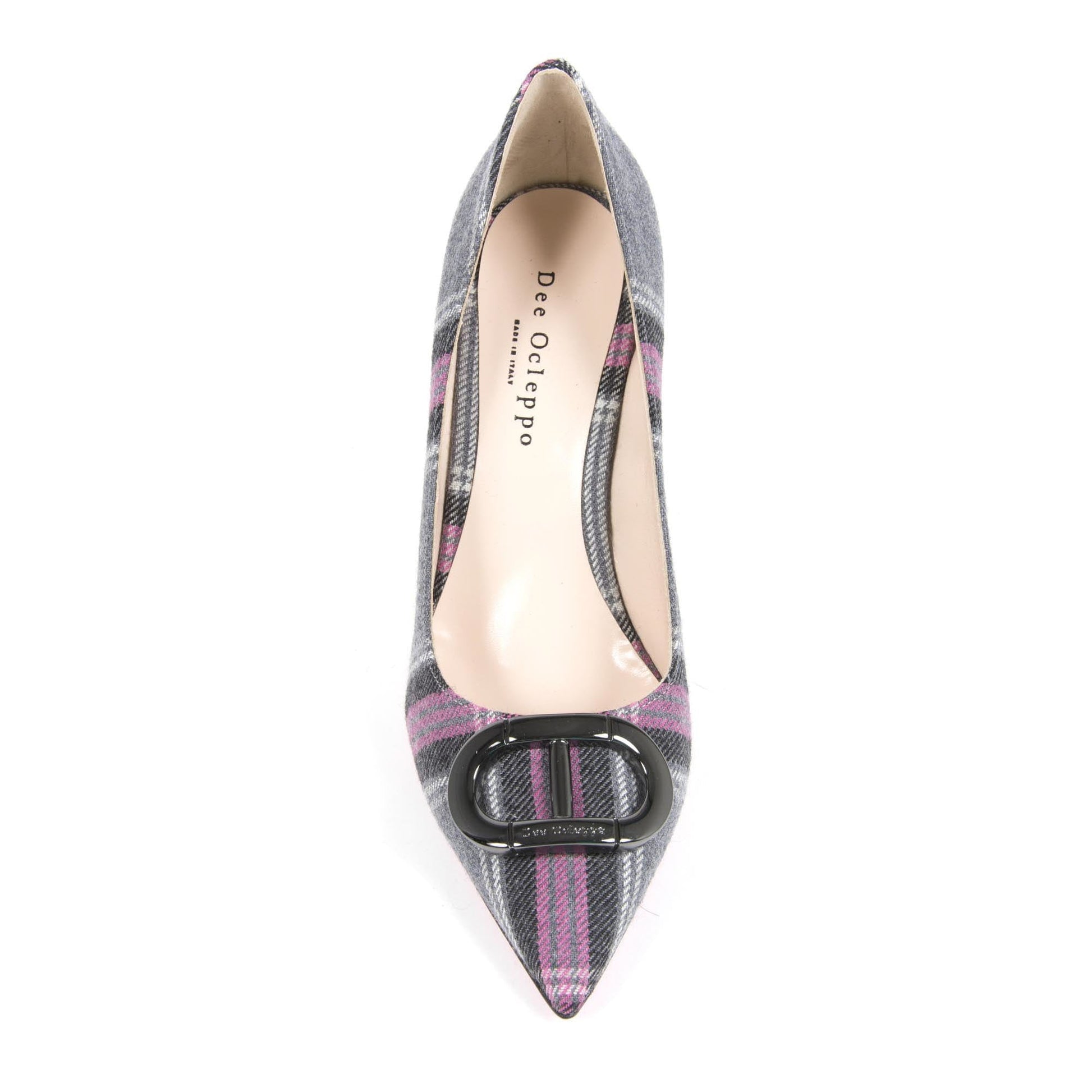 Dee Office Party Kilt Pump - Italian Designer Heels 8cm with Pink Sole - Style Queenz