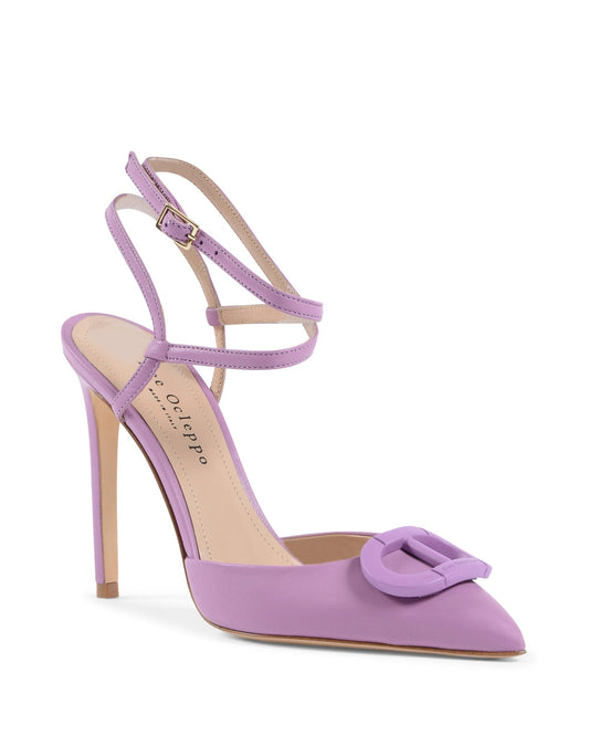 Dee Pandora Purple Leather Pump - Luxury Italian Stiletto Heels with Lace - Up Ties - Style Queenz