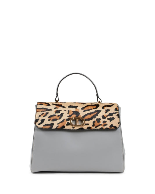 Dee Parma Pony Satchel - Leopard Print Italian Leather Handbag | Women's Designer Bag - Style Queenz