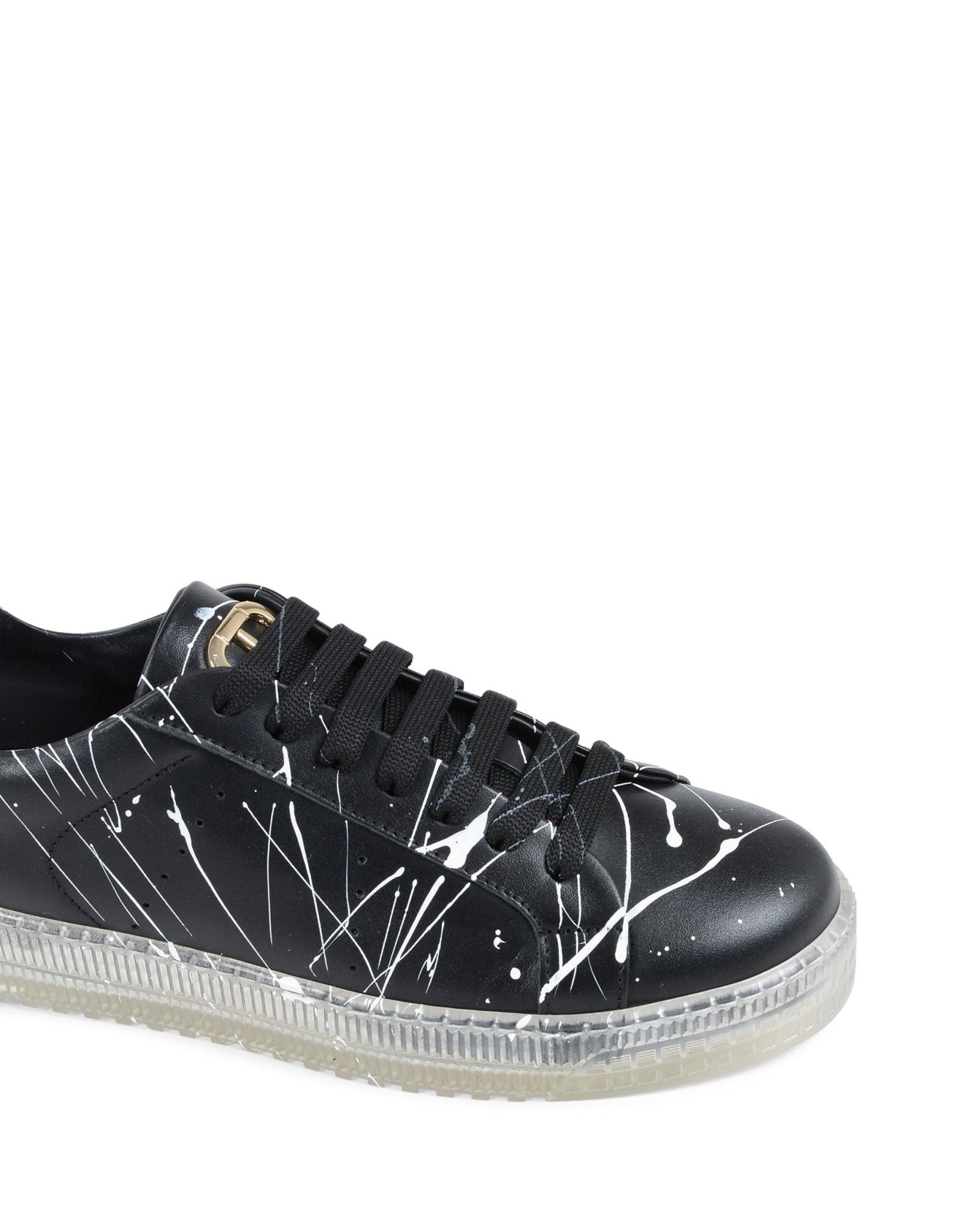 Dee Splatter Sneakers Black White - Italian Luxury Designer Footwear - Style Queenz