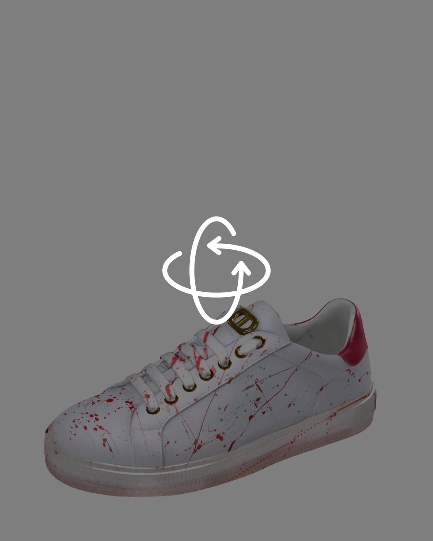 Dee Splatter Sneakers White Fuxia - Italian Luxury Designer Footwear - Style Queenz