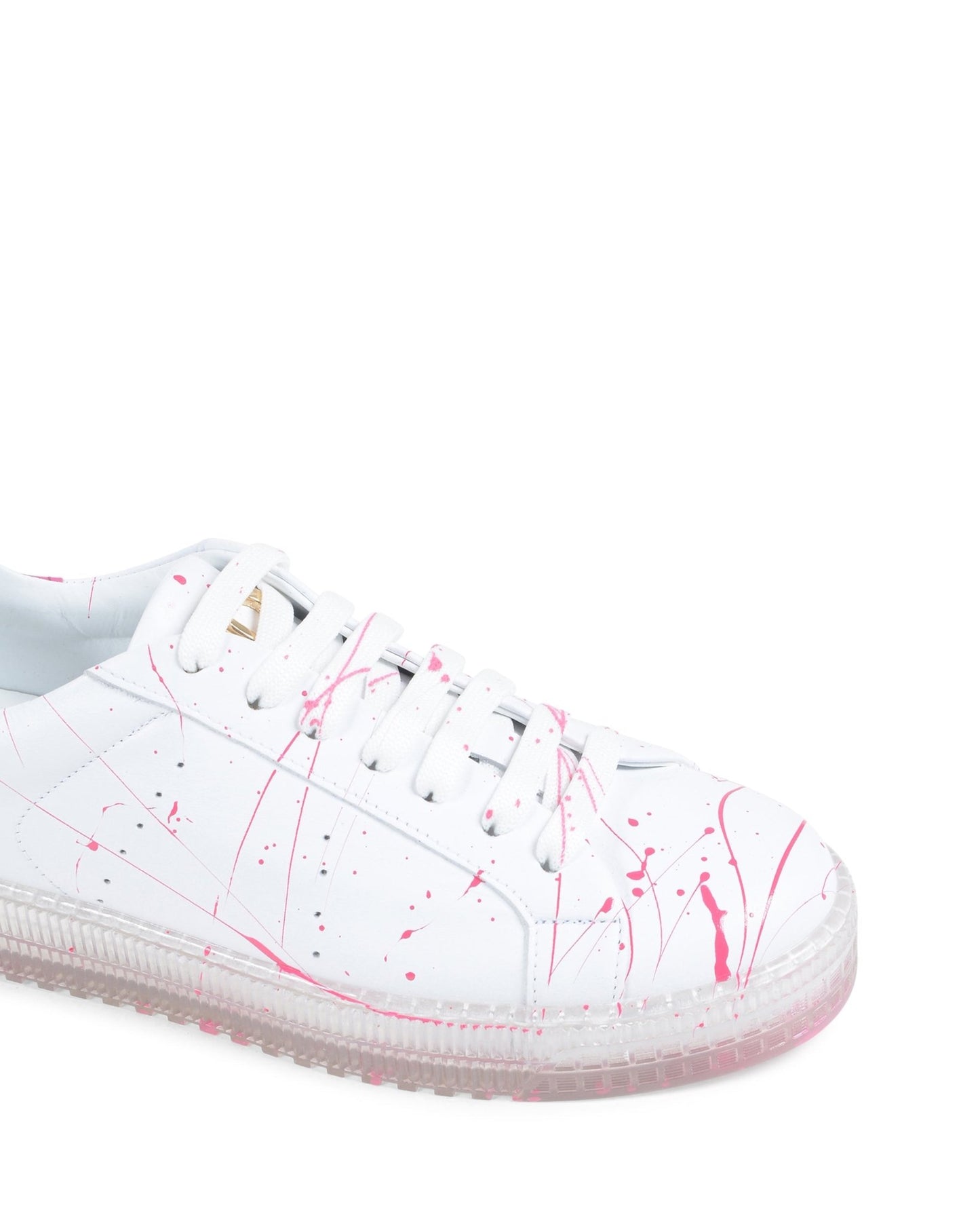 Dee Splatter Sneakers White Fuxia - Italian Luxury Designer Footwear - Style Queenz