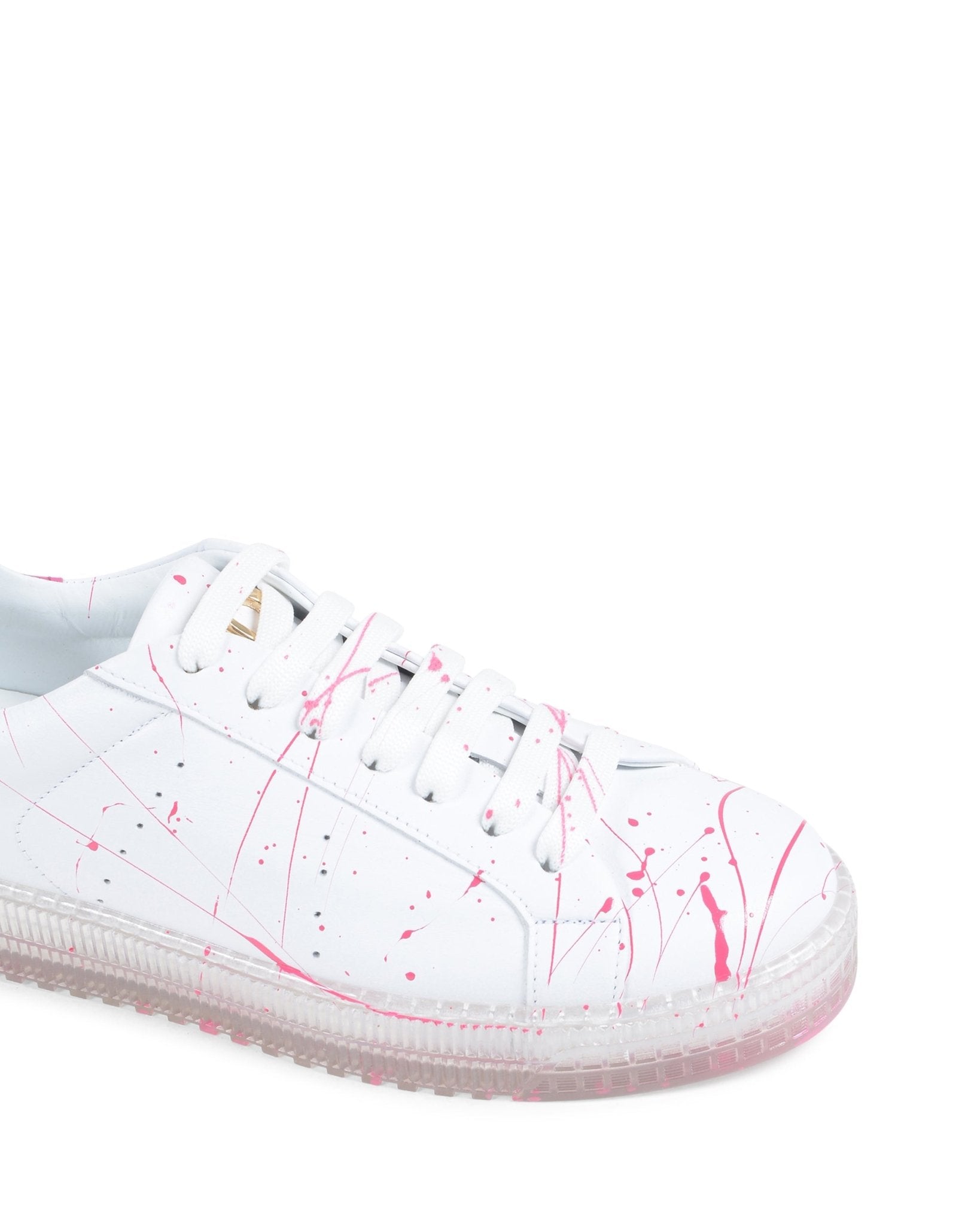 Dee Splatter Sneakers White Fuxia - Italian Luxury Designer Footwear - Style Queenz