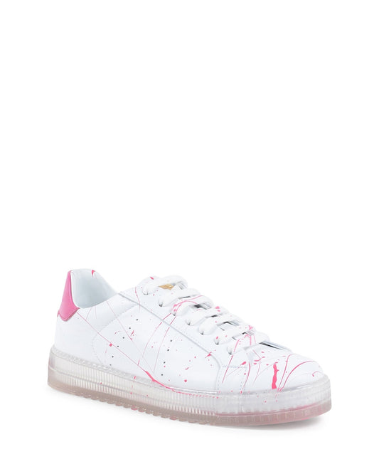 Dee Splatter Sneakers White Fuxia - Italian Luxury Designer Footwear - Style Queenz