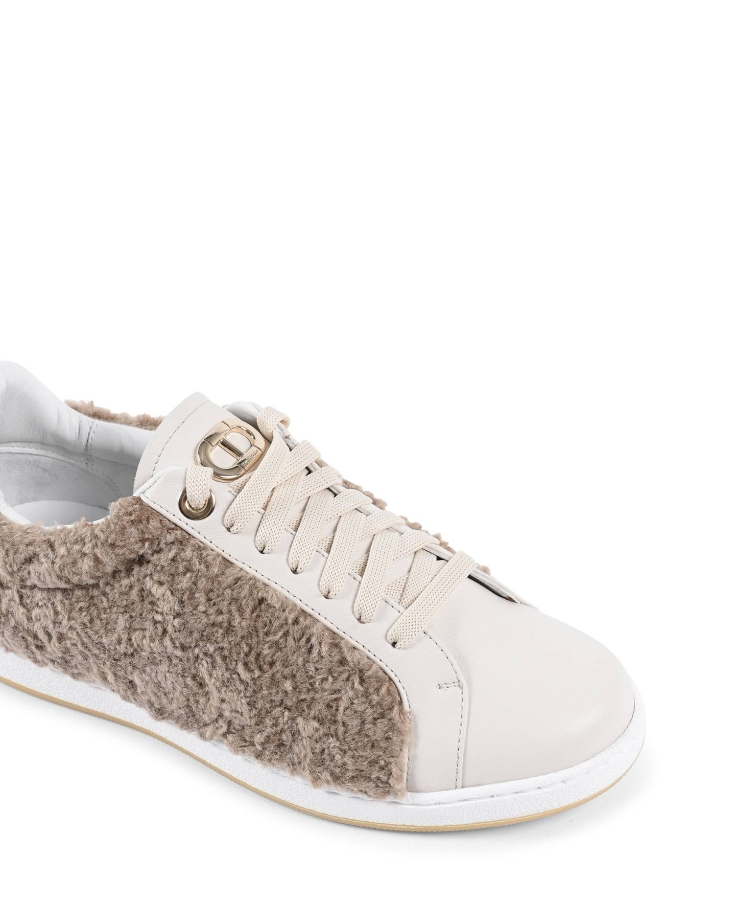 Dee Teddy Sneakers Camel - Italian Luxury Faux Shearling Footwear - Style Queenz