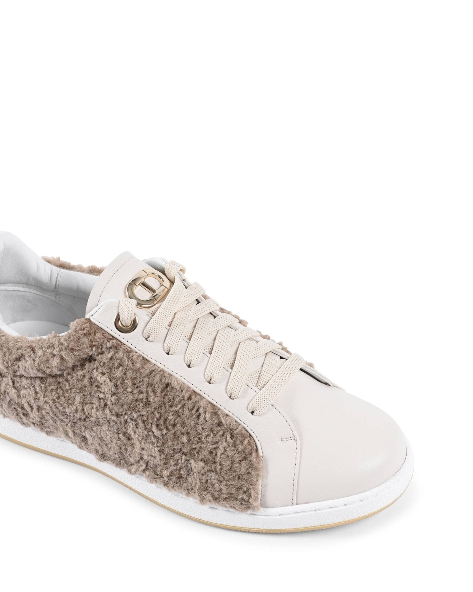 Dee Teddy Sneakers Camel - Italian Luxury Faux Shearling Footwear - Style Queenz