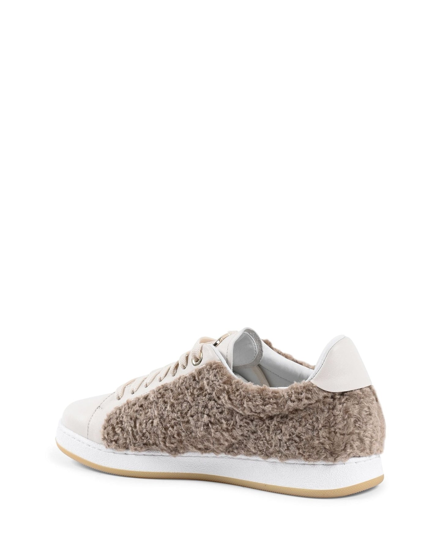 Dee Teddy Sneakers Camel - Italian Luxury Faux Shearling Footwear - Style Queenz