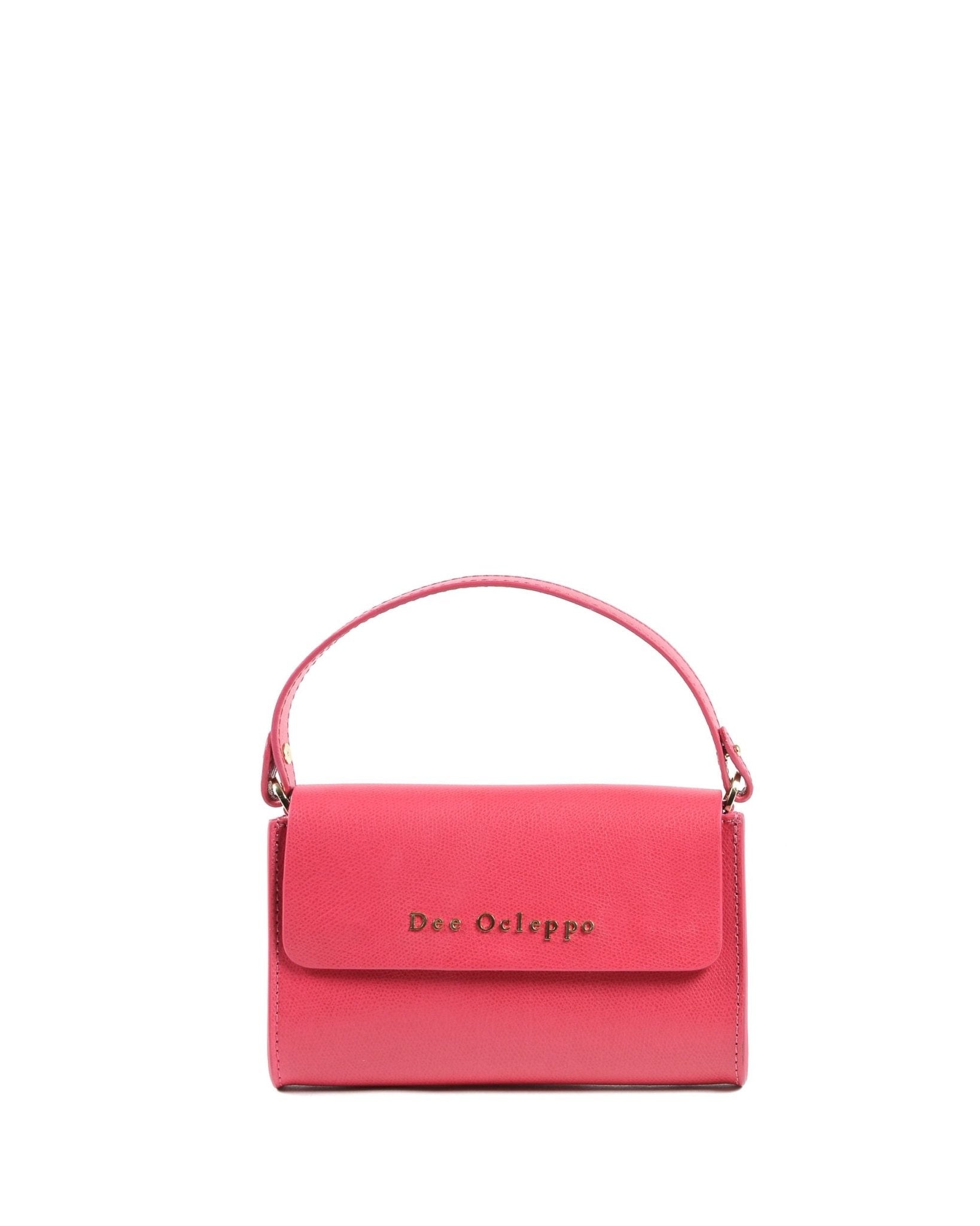 Dee Trieste Saffiano Leather Clutch - Italian Designer Crossbody Bag with Chain - Style Queenz