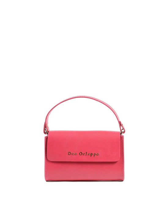 Dee Trieste Saffiano Leather Clutch - Italian Designer Crossbody Bag with Chain - Style Queenz