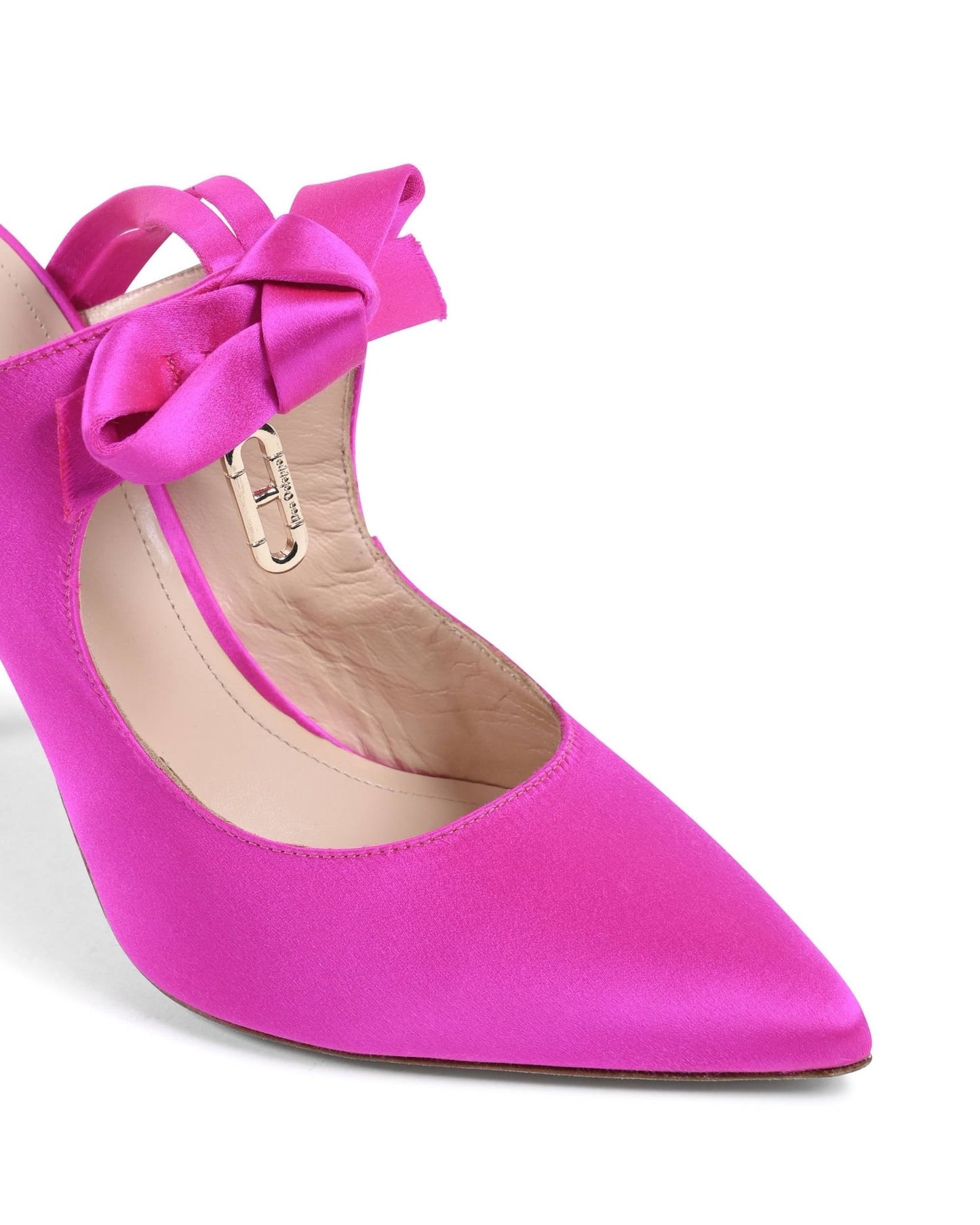 Dominic Satin Mule Fuxia - Italian Designer Slip - On Shoe - Style Queenz