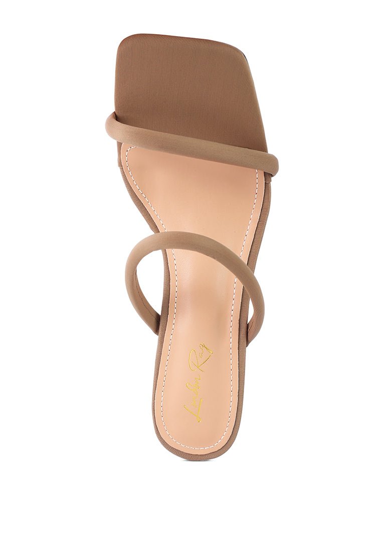 Downtown Double Strap Fantasy Heel Sandals - Unique Mid Heel Summer Shoes - Style Queenz