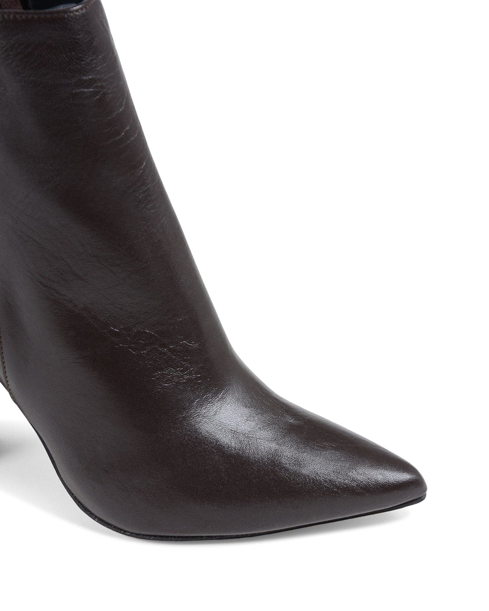 Elizabeth Ankle Boot - Italian Leather Pointed Toe Bootie with 10cm Heel - Style Queenz