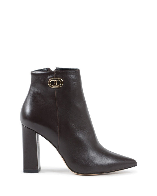 Elizabeth Ankle Boot - Italian Leather Pointed Toe Bootie with 10cm Heel - Style Queenz
