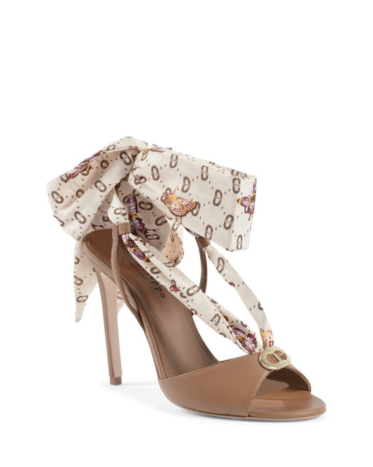 Evelyn Silk Printed Heel - Luxury Designer Footwear - Style Queenz