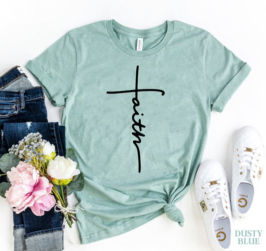 Faith T-Shirt - Christian Inspirational Tee for Women - Style Queenz