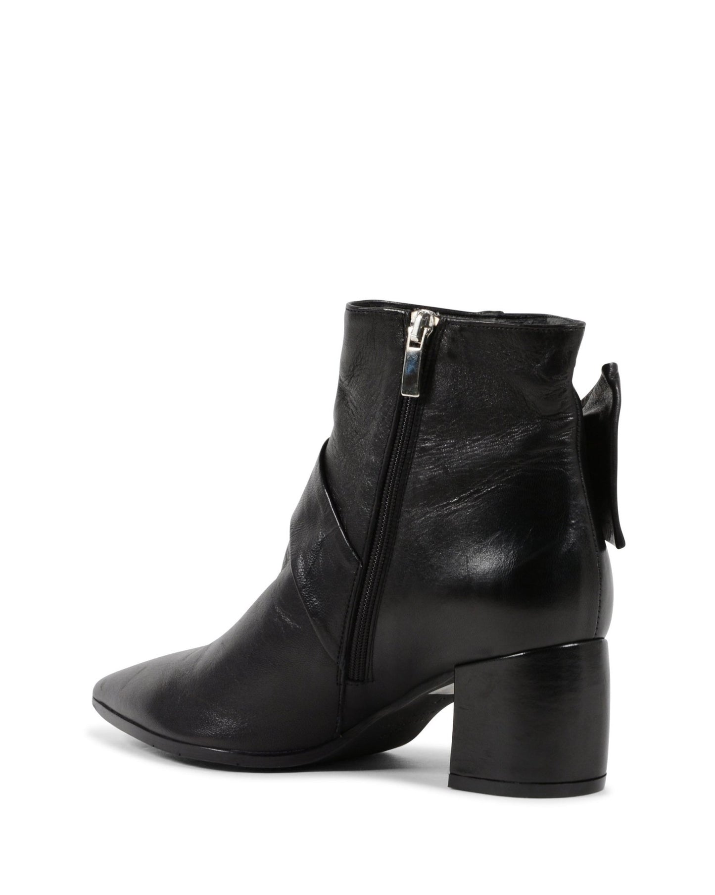 Fioretto Ankle Boot - Italian Black Leather Bootie with 5.5cm Heel - Style Queenz
