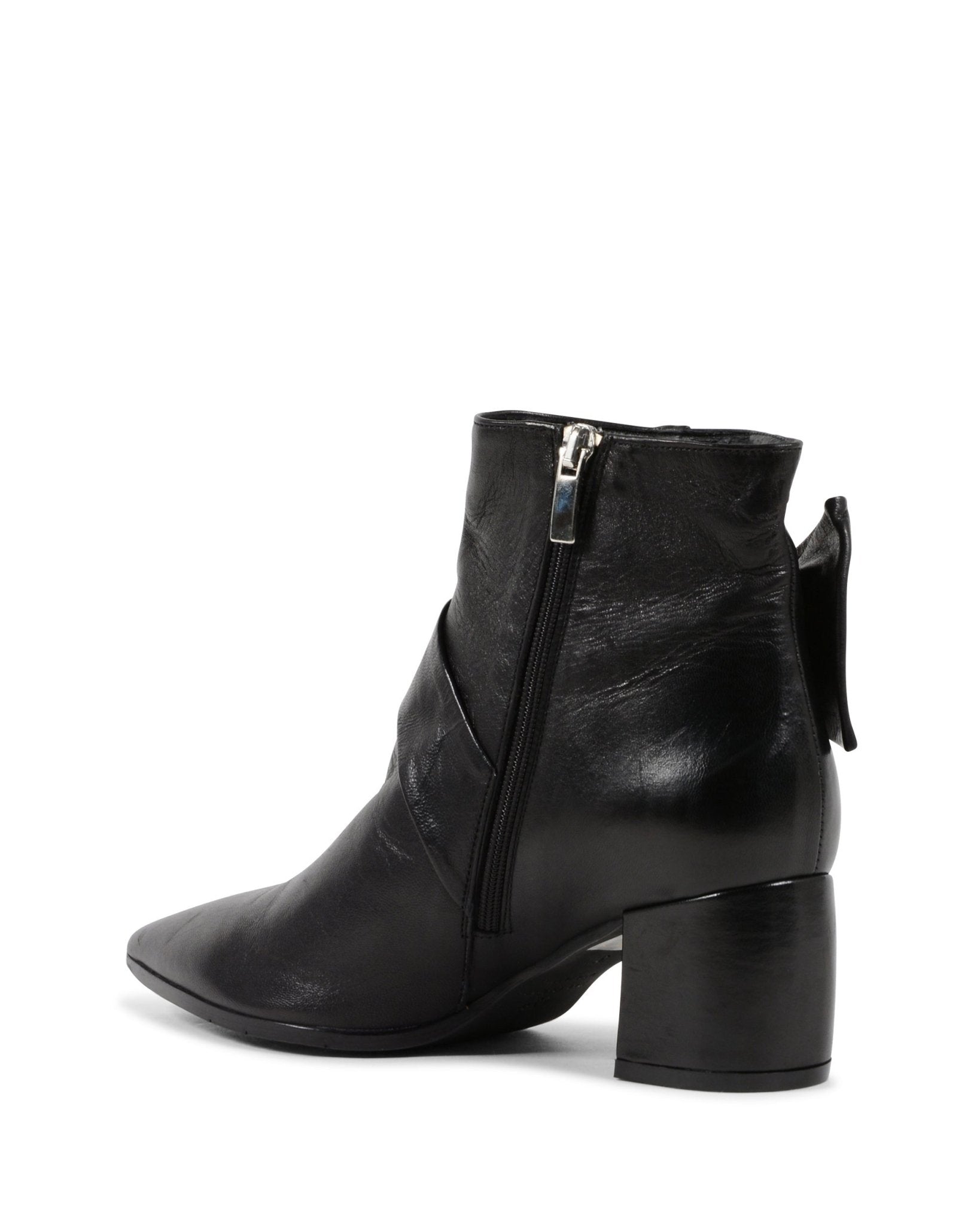 Fioretto Ankle Boot - Italian Black Leather Bootie with 5.5cm Heel - Style Queenz