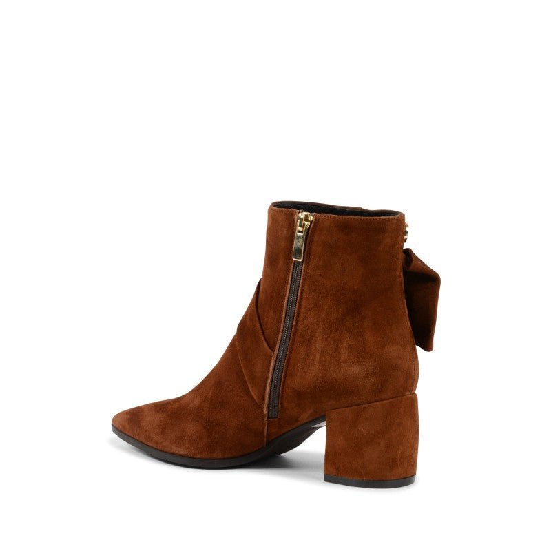 Fioretto Ankle Boot - Italian Brown Suede Bootie with 5.5cm Heel - Style Queenz