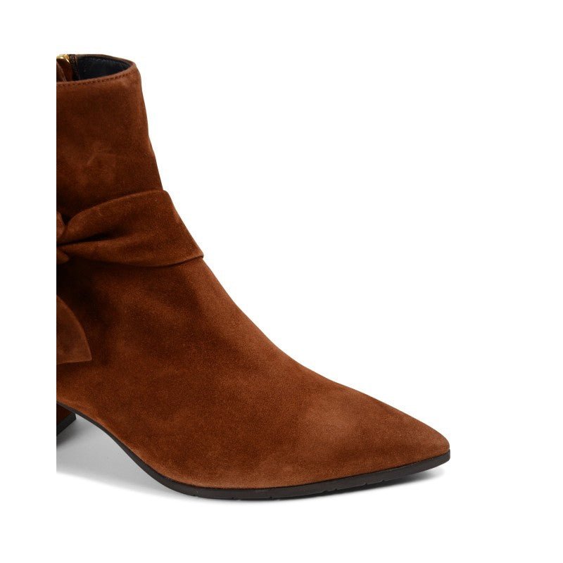 Fioretto Ankle Boot - Italian Brown Suede Bootie with 5.5cm Heel - Style Queenz