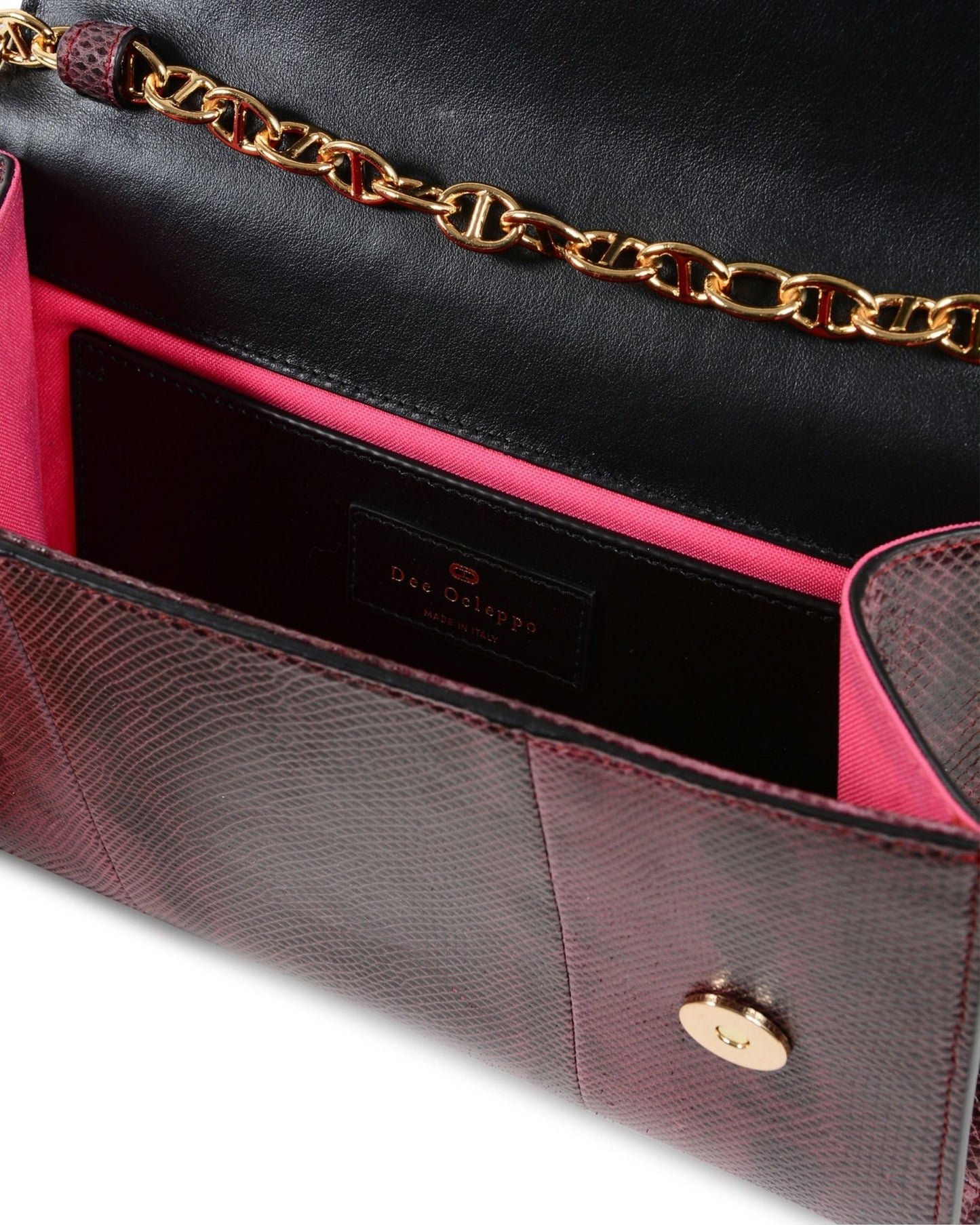 Firenze Python Clutch Bordeaux - Italian Luxury Designer Evening Bag - Style Queenz