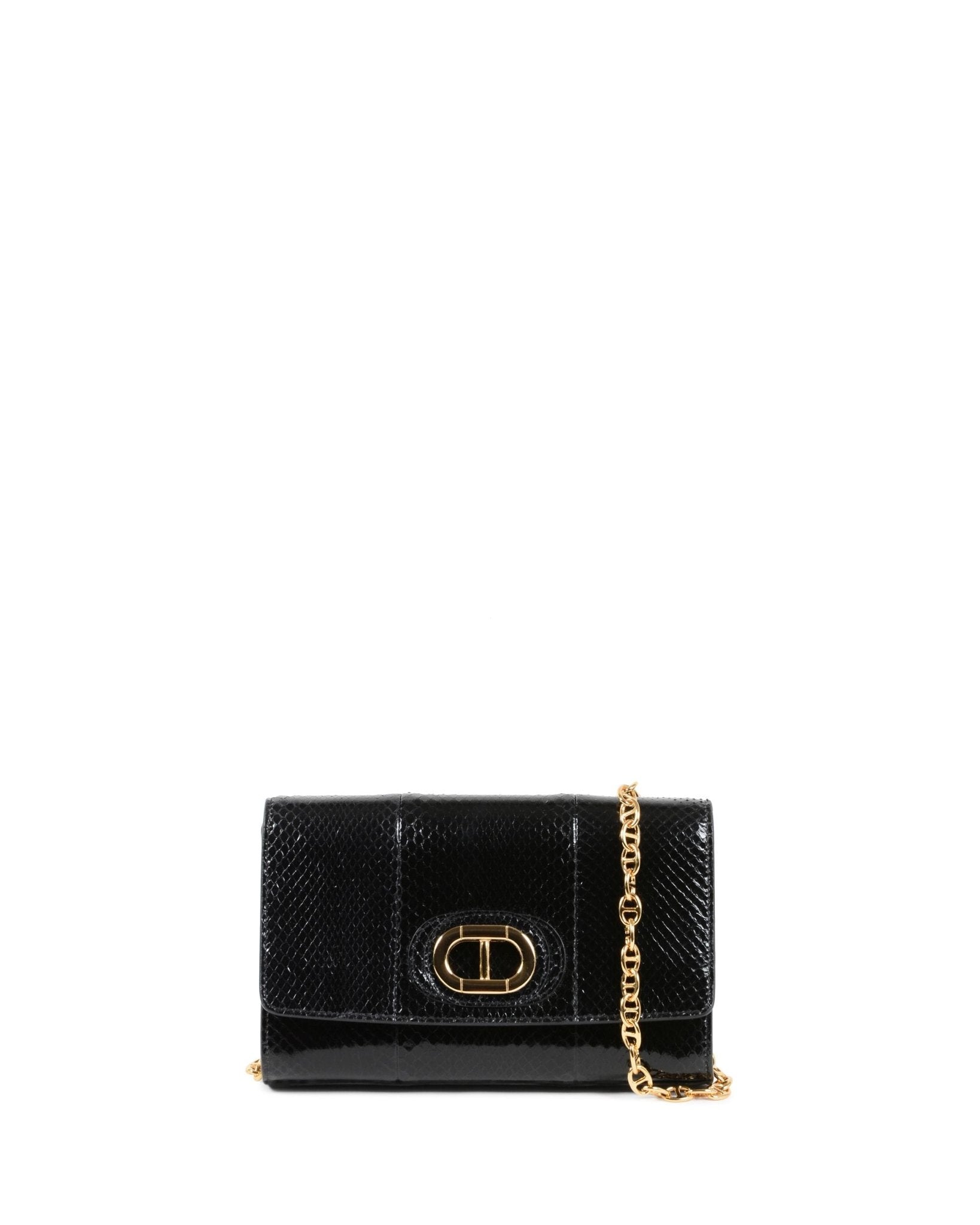 Firenze Python Clutch - Luxury Italian Leather Evening Handbag - Style Queenz