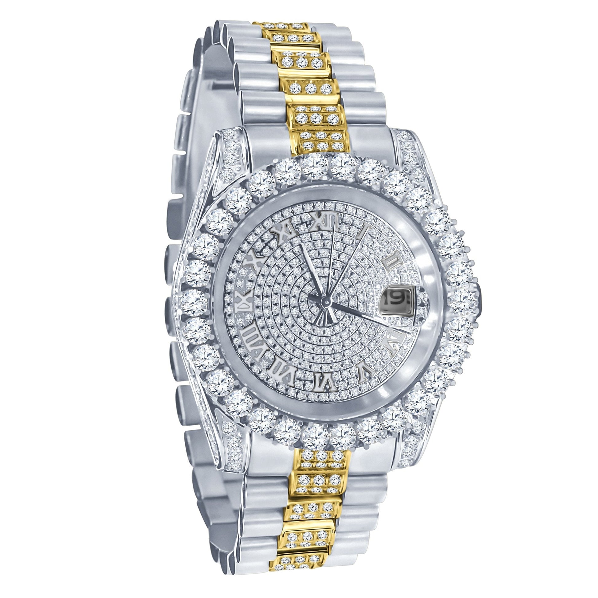 FORTE Steel CZ Watch - Water Resistant Luxury Timepiece | 48mm Miyota Movement - Style Queenz