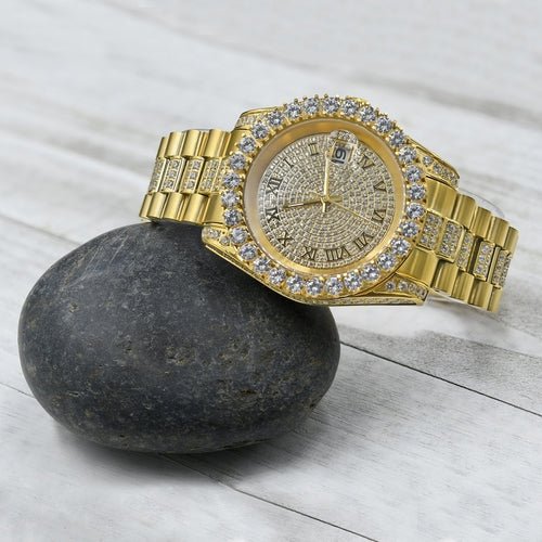 FORTE Steel CZ Watch - Water Resistant Luxury Timepiece | 48mm Miyota Movement - Style Queenz