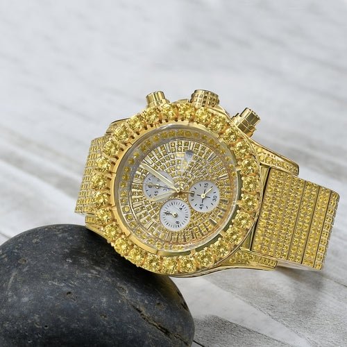 FORTE Steel CZ Watch - Water Resistant Luxury Timepiece | 48mm Miyota Movement - Style Queenz