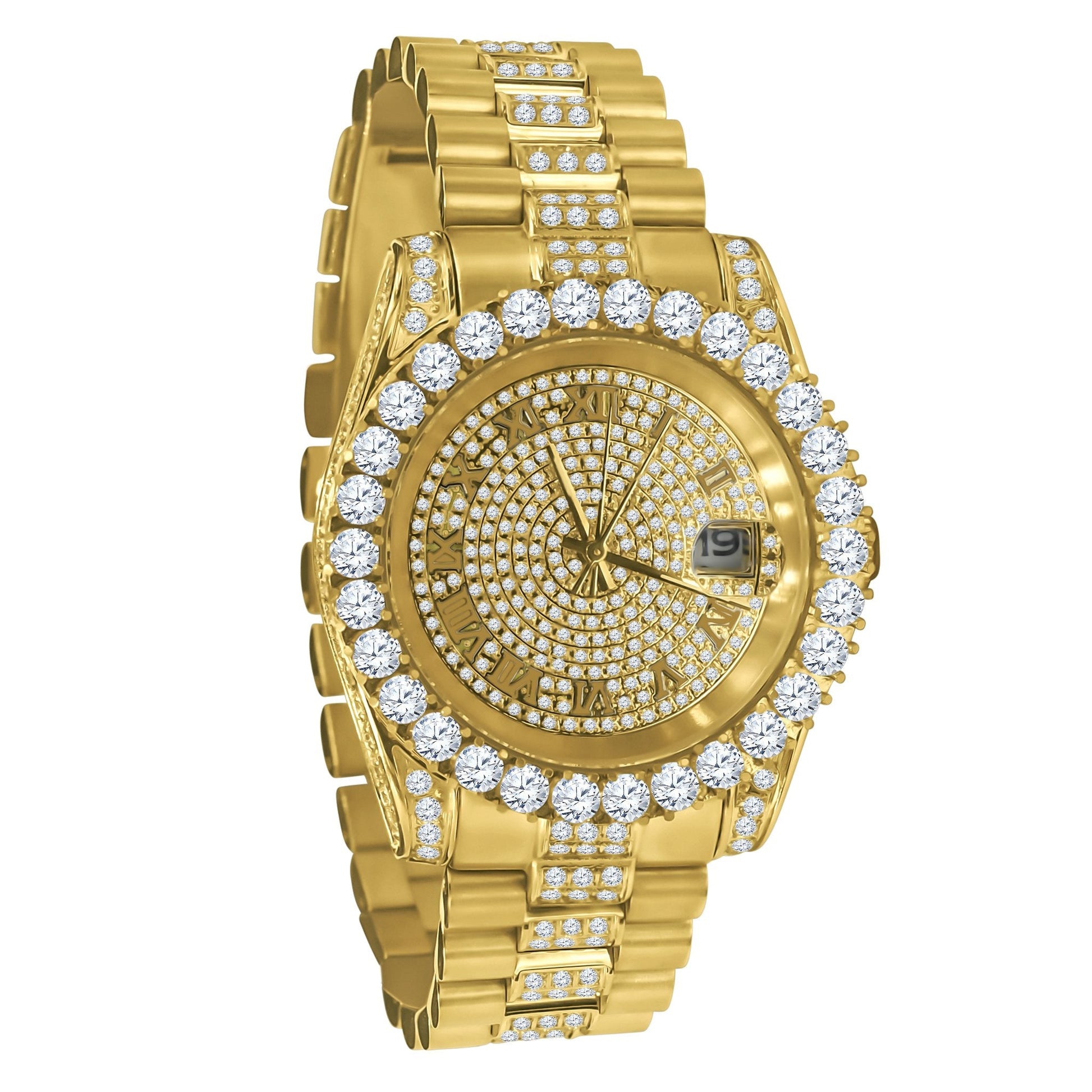FORTE Steel CZ Watch - Water Resistant Luxury Timepiece | 48mm Miyota Movement - Style Queenz