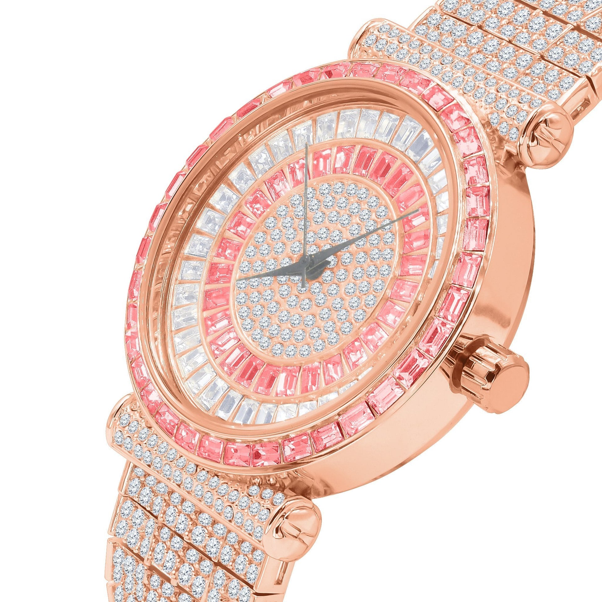 Foxy CZ Iced Out Watch - Luxury Rhodium Plated Timepiece with Cubic Zirconia - Style Queenz