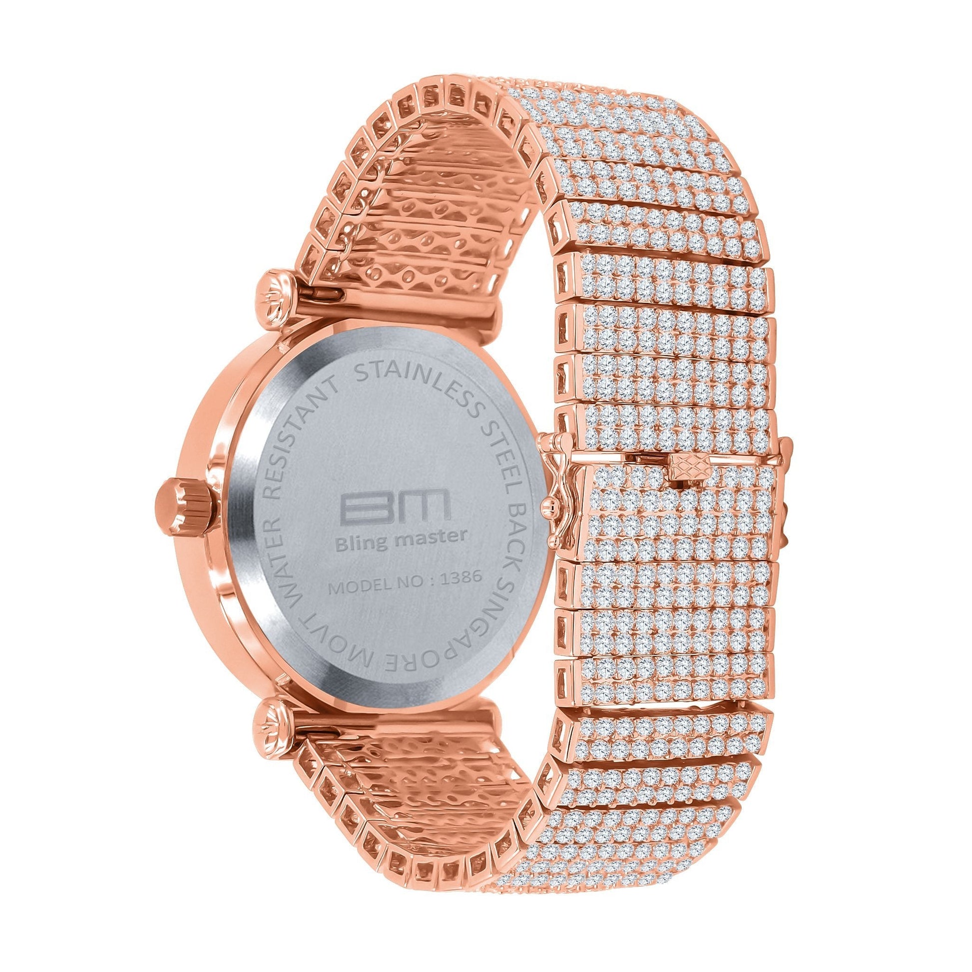 Foxy CZ Iced Out Watch - Luxury Rhodium Plated Timepiece with Cubic Zirconia - Style Queenz