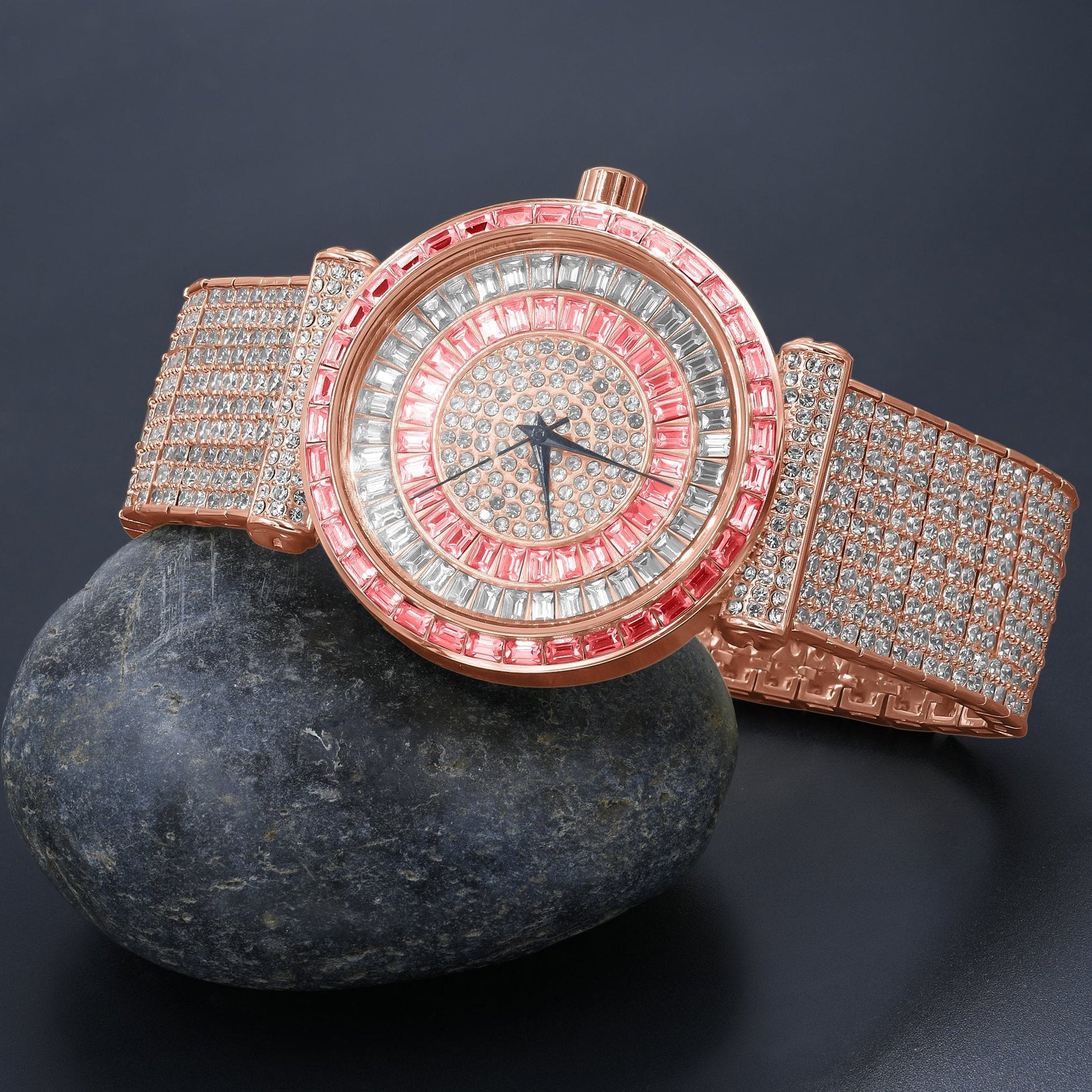 Foxy CZ Iced Out Watch - Luxury Rhodium Plated Timepiece with Cubic Zirconia - Style Queenz