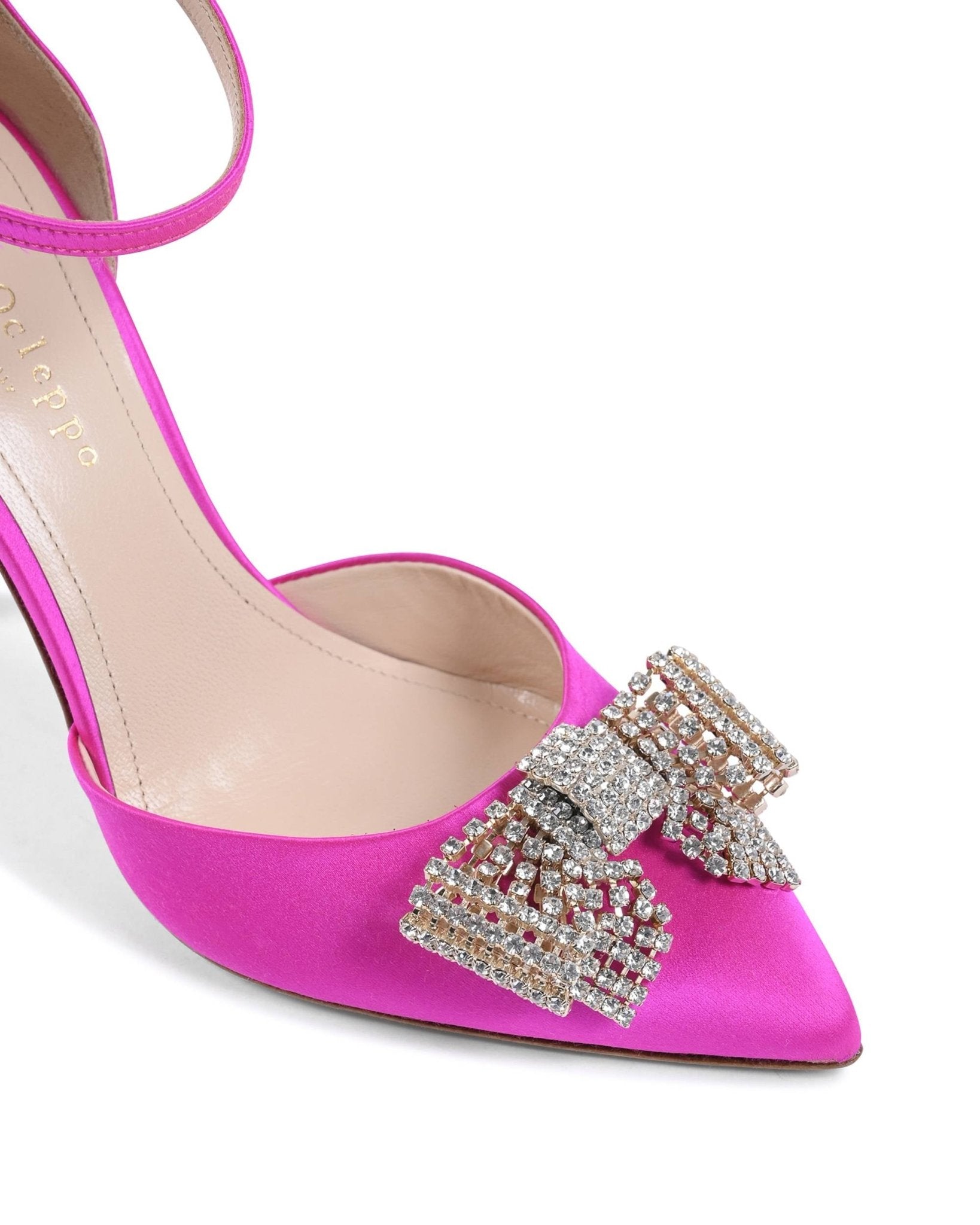 Fuxia Satin Bow Pump - Italian Designer Heels - Style Queenz