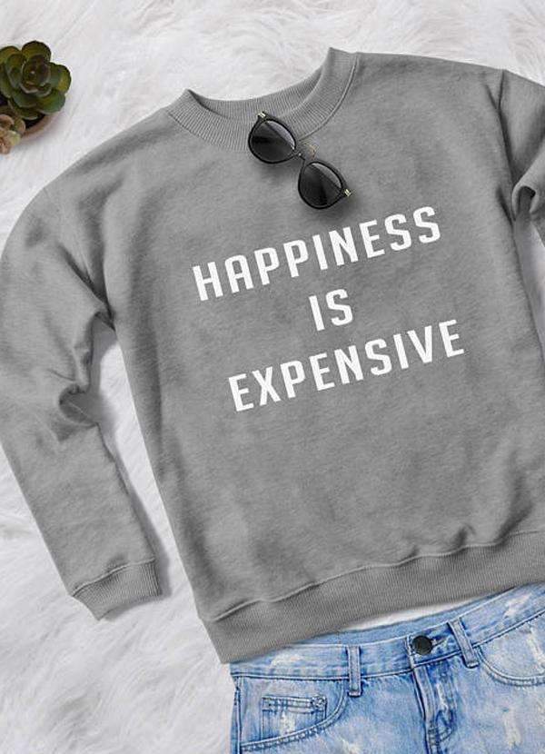 Happiness Women Custom Print Sweatshirt - Unique Full Print Design - Style Queenz