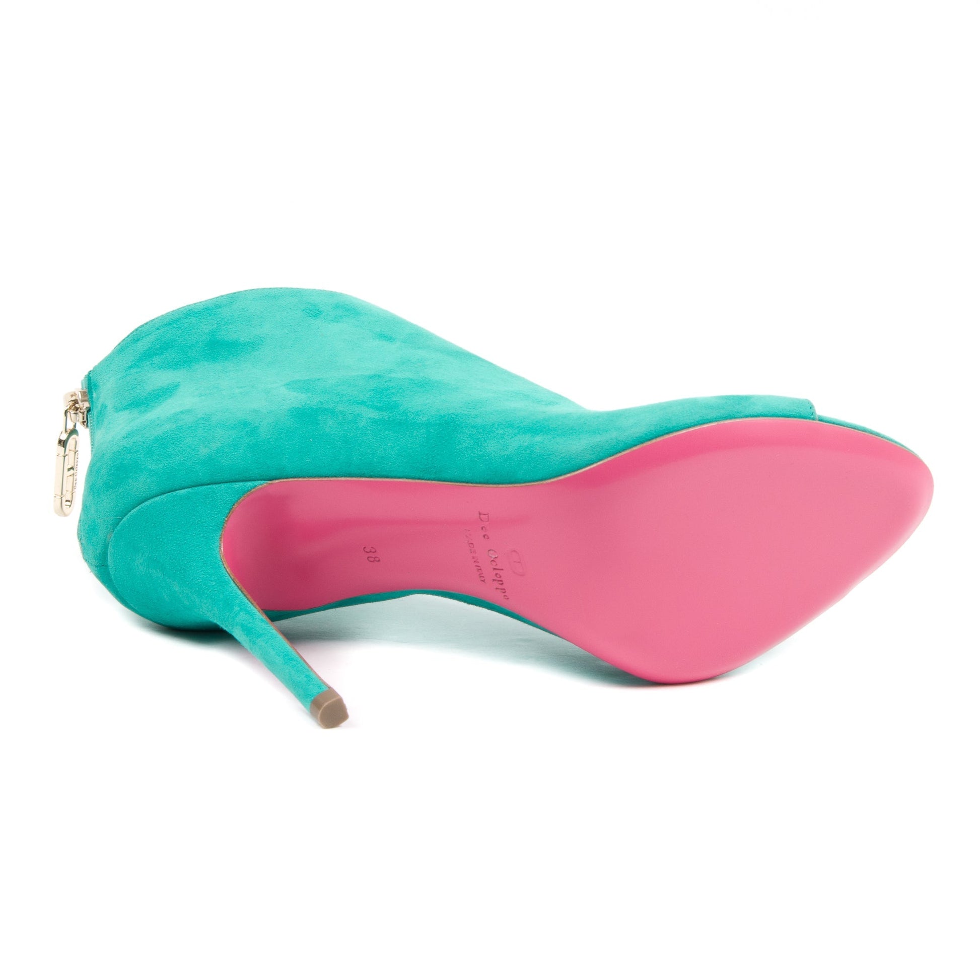 Here Comes Trouble Italian Leather Ankle Bootie - Peep Toe Stiletto Heels - Style Queenz